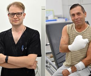 Po wypadku pan Marek mógł zostać inwalidą. Lekarze uratowali mu kciuka