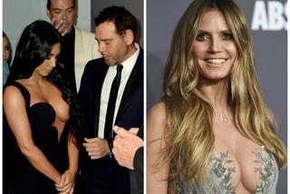 Kim Kardashian i Heidi Klum świecą biustem