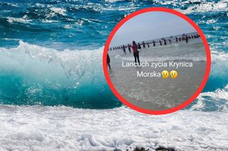 Dramatyczna akcja w Krynicy Morskiej. Turyści i ratownicy utworzyli łańcuch życia w poszukiwaniu zaginionego mężczyzny. 
