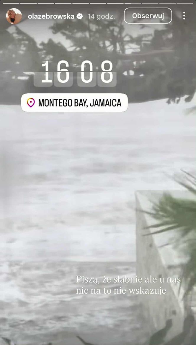 Żebrowscy nadają z Jamajki. Zabrali głos po uderzeniu huraganu