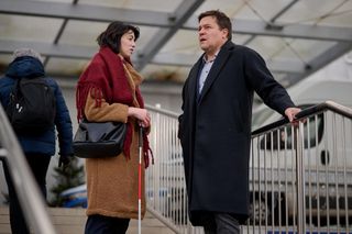 Na Wspólnej odc. 3997. Klaudia (Justyna Karłowska), Michał (Robert Kudelski)