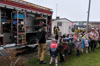 Strażacy pod leszczyńskim Multikinem 