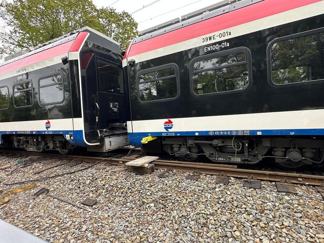 Paraliż komunikacyjny! Pociąg WKD wykoleił się w Grodzisku Mazowieckim