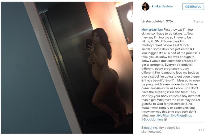 Kim Kardashian NAGO w drugiej ciąży