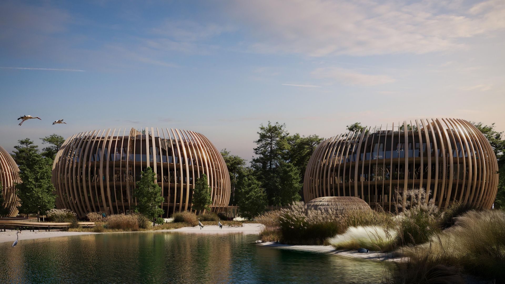 Kompleks dziewięciu apartamentowo-hotelowych pawilonów na Wyspie Sobieszewskiej