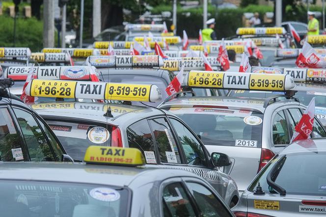 protest taksówkarzy