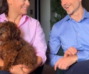 M jak miłość poza planem. Magda (Anna Mucha), Andrzej (Krystian Wieczorek)