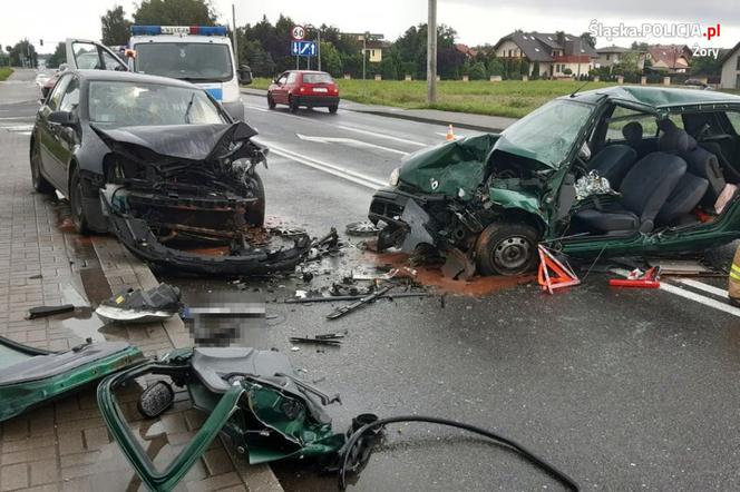 Koszmarny wypadek w Żorach! Pięć osób rannych, w tym małe dziecko