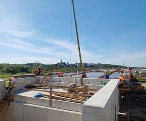 Budowa mostu na Wiśle w Sandomierzu