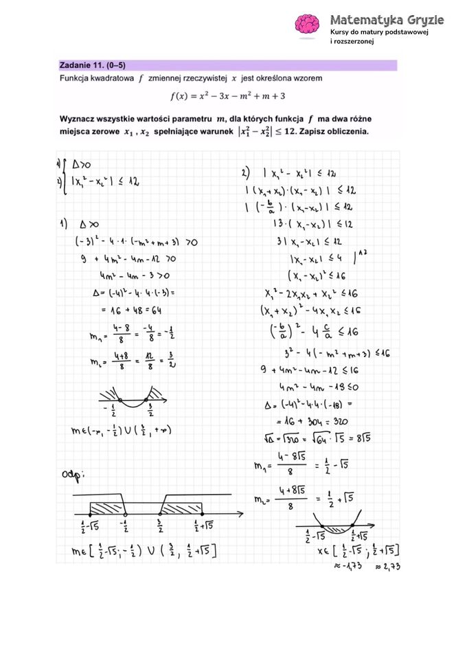 Matura próbna MATEMATYKA ROZSZERZONA 2024 - ODPOWIEDZI, GOTOWE ROZWIĄZANIA