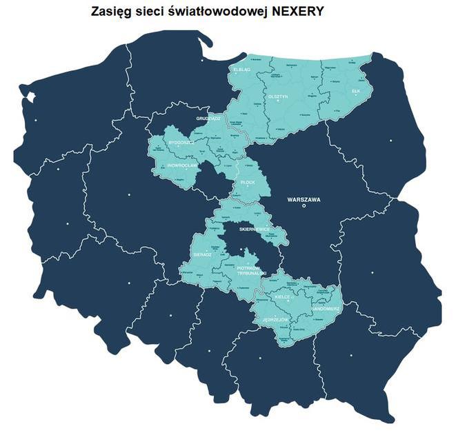 Internet światłowodowy mapka
