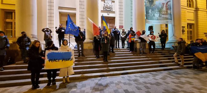 Lublin: protest wobec rosyjskiej agresji na Ukrainę