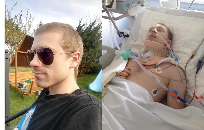 Skok na główkę zakończył się paraliżem. Paweł walczy o życie 