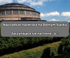 Najrzadsze nazwiska na literę U: