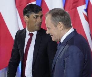 Premier RP Donald Tusk oraz premier Wielkiej Brytanii Rishi Sunak