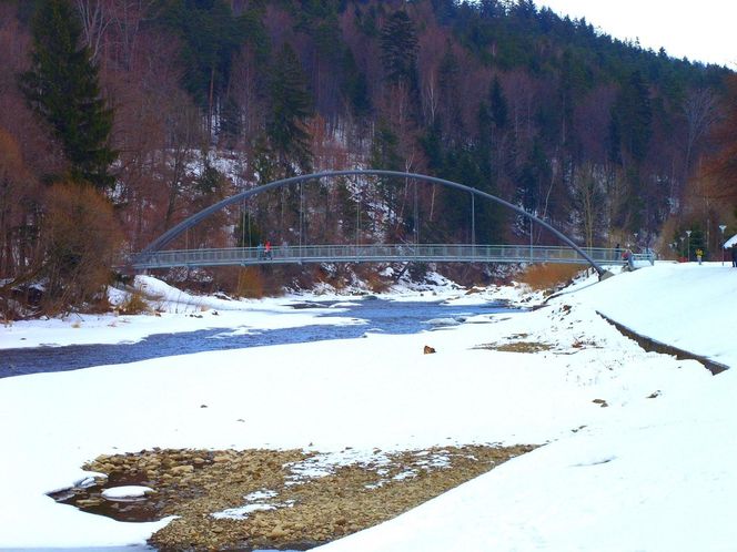 Węgierska Górka. Most zakochanych nad Sołą