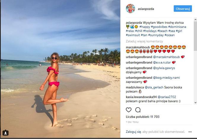Joanna Opozda pokazała się w bikini