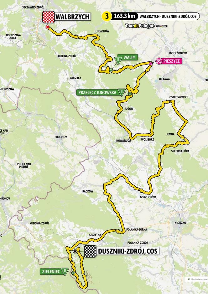 Tour de Pologne 2023 3. etap mapa