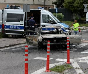 Wybuch samochodu w Zielonej Górze