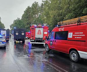 Wypadek w pobliżu Konotopu  - autobus z tirem 