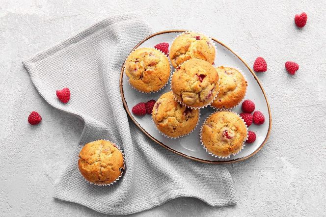 muffinki z malinami i mascarpone