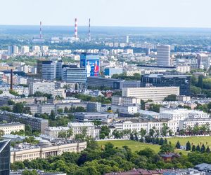 Panorama Warszawy z wieżowca Skyliner