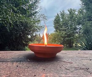 Ekologiczne znicze nagrobne – ceramiczny zalewany Kalia (oferowany na Allegro.pl/BlaskBeskidu)