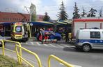 Wypadek niedaleko Dworca Wschodniego w Toruniu. Skoda uderzyła w tramwaj