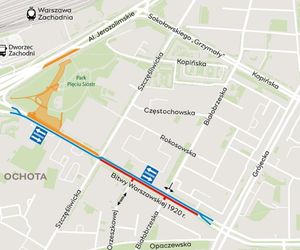 Tramwaj do Dworca Zachodniego – prace na Bitwy Warszawskiej 1920 r.
