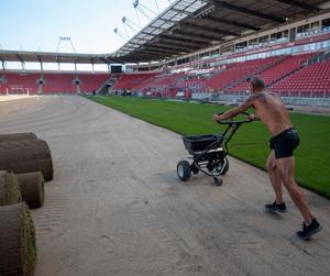 Nowa murawa na stadionie Widzewa