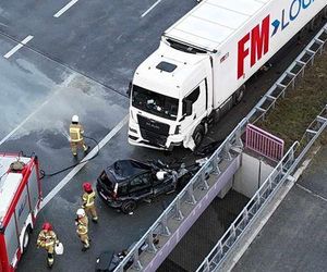 Wypadek na A2 pod Mińskiem Mazowieckim