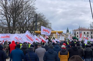 Protest górników w Lublinie