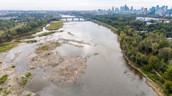 Wisła w Warszawie 27 sierpnia 2025 rano
