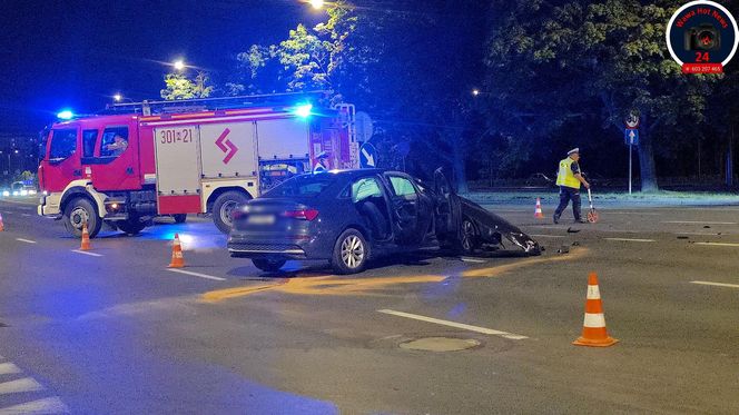 Kierowca audi wjechał w motocyklistę