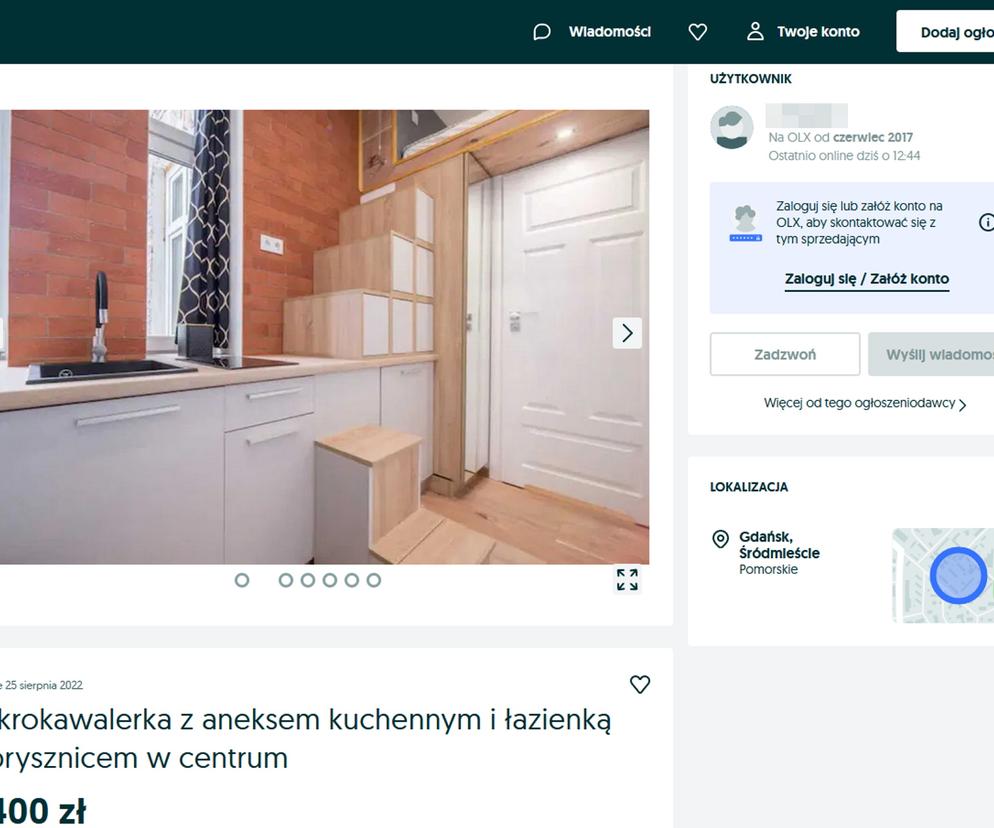 Gdańsk. Tak wygląda mikrokawalerka w centrum miasta. Powierzchnia: 10 m kwadratowych