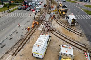 Remont na skrzyżowaniu Legionów i Włókniarzy w Łodzi