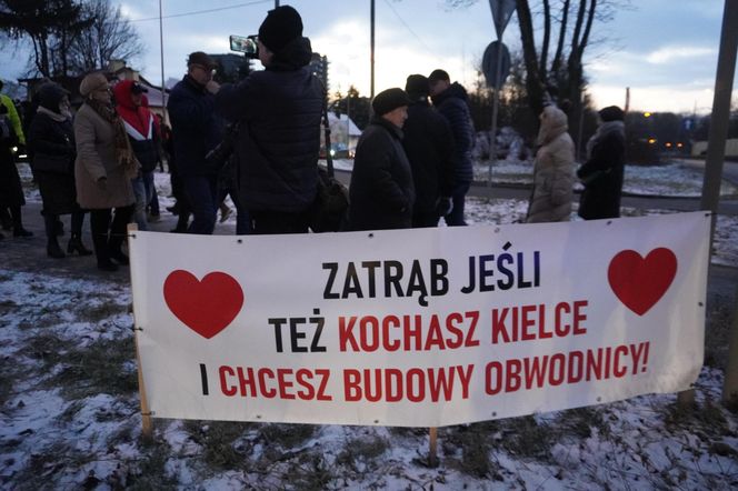 Protest kielczan przeciw budowie S74