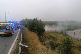 Kierowca spłonął w samochodzie. Tragiczny wypadek na DK 81