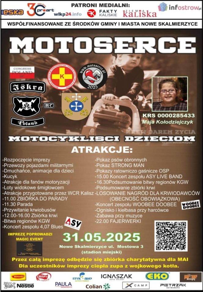 MOTOSERCE po raz 17. Charytatywny festyn w Nowych Skalmierzycach. Co będzie się działo?