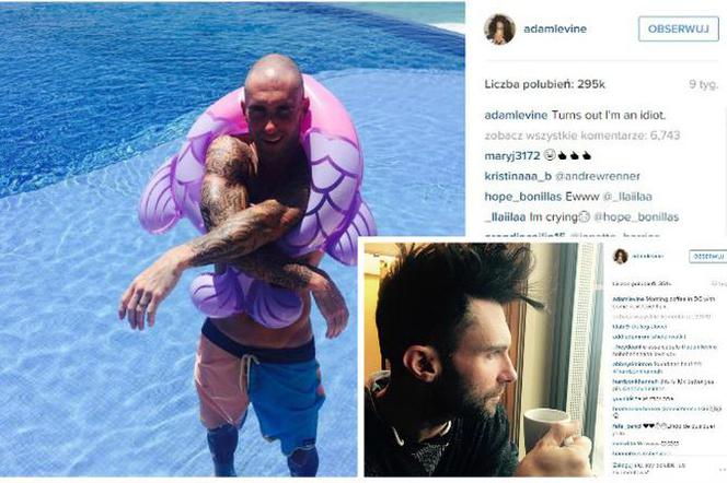 Adam Levine łysy