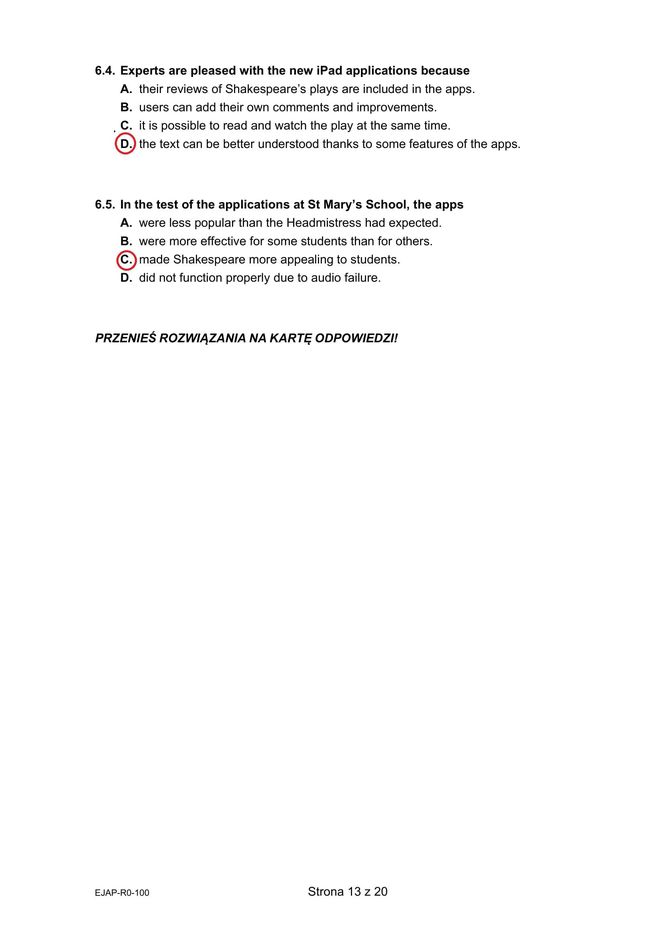 Matura 2025 angielski rozszerzony: ODPOWIEDZI do wszystkich zadań, gotowe rozwiązania matury z angielskiego - Formuła 2015 [8.05.2025]