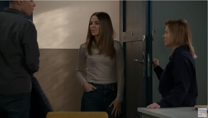 Pierwsza miłość odc. 4036. Marysia (Aneta Zając), Marta (Honorata Witańska), Piotrek Majczyk (Michał Mikołajczak)