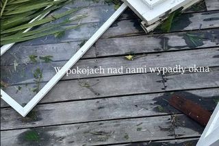 Z ostatniej chwili! W hotelu Żebrowskiego huragan powyrywał okna! Nadal są uwięzieni i muszą oszczędzać wodę