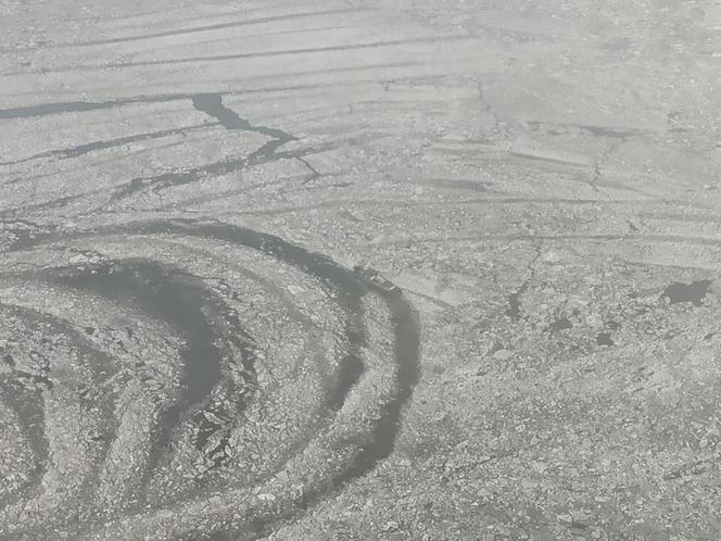 Płock. Alarm powodziowy na Wiśle. Tak wygląda OGROMNY zator lodowy z lotu ptaka! [ZDJĘCIA, AKTUALIZACJA]