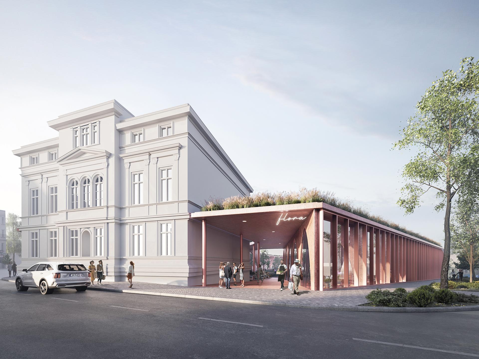 Projekt targowiska Flora w Jeleniej Górze autorstwa 3XA