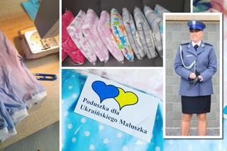 Gdy zdejmie mundur, szyje wyprawki dla niemowlaków. Policjantka z Wałcza wspiera Ukrainę [ZDJĘCIA]