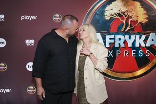 Piotr Domaniecki i Ewa Gawryluk na pokazie Afryka Express