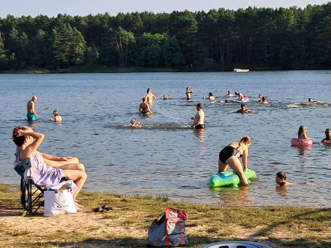 Plażowicze nad Lubianką