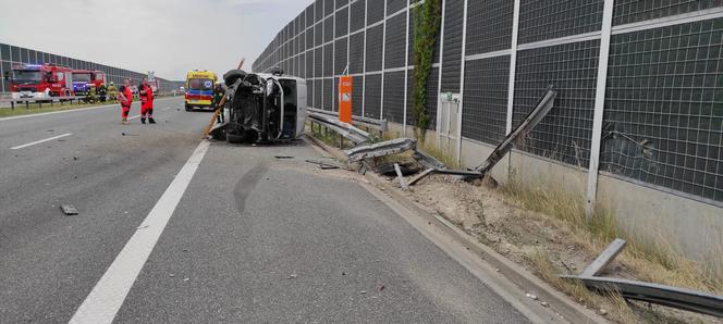 Wypadek na A4 w Biadolinach Radłowskich - 12.07.2023r.