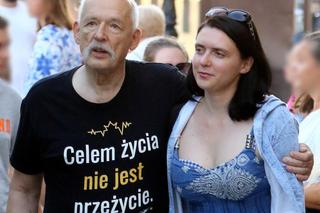 Janusz Korwin-Mikke z żoną